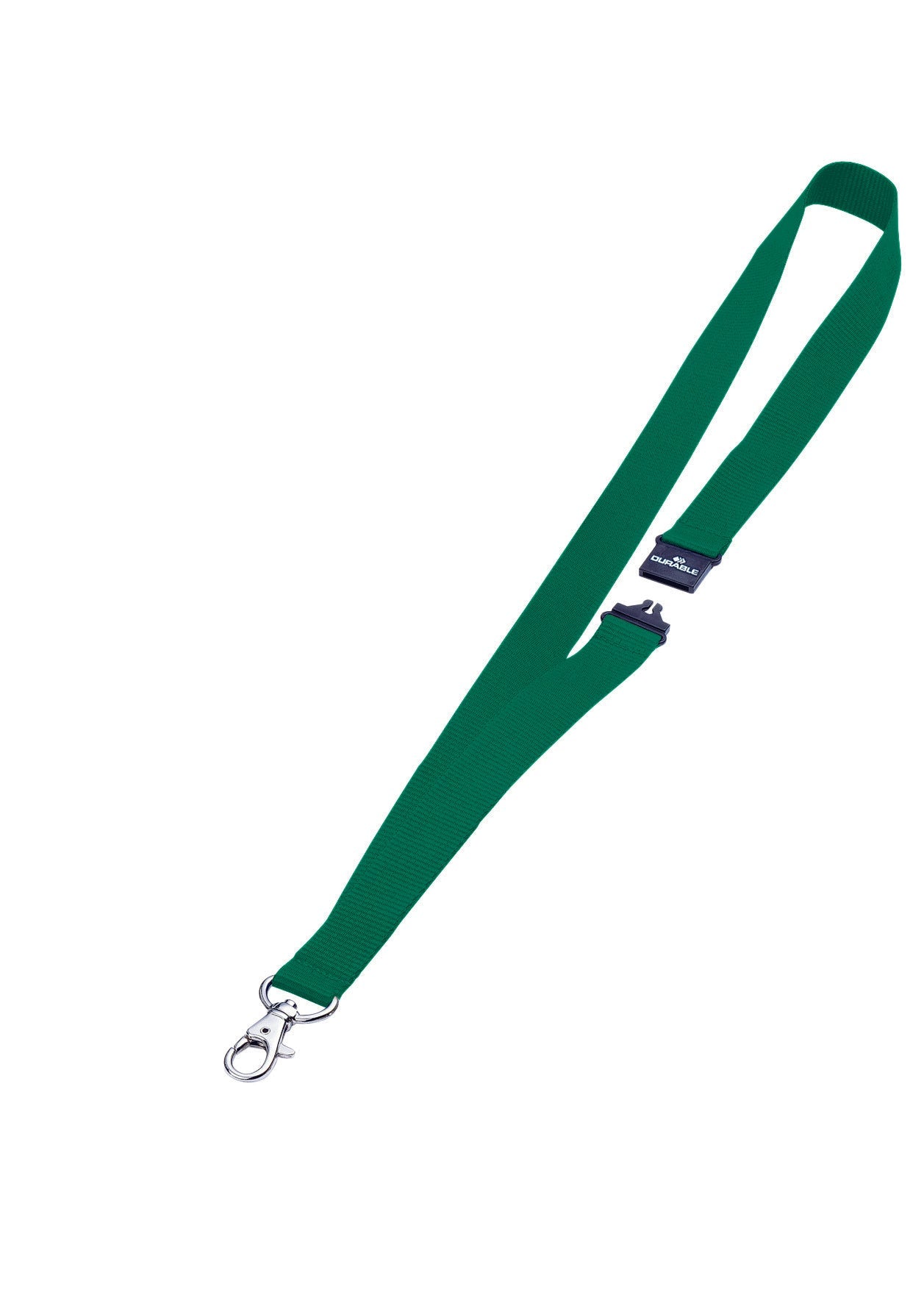 Durable Textile Lanyard with Safety Release for Name Badges 440mm Green (Pack 10) 813705 - ONE CLICK SUPPLIES