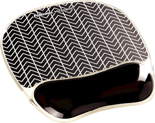 Fellowes Microban Gel Mouse Wrist Rest (Chevron) for Photographic Mouse 9653401