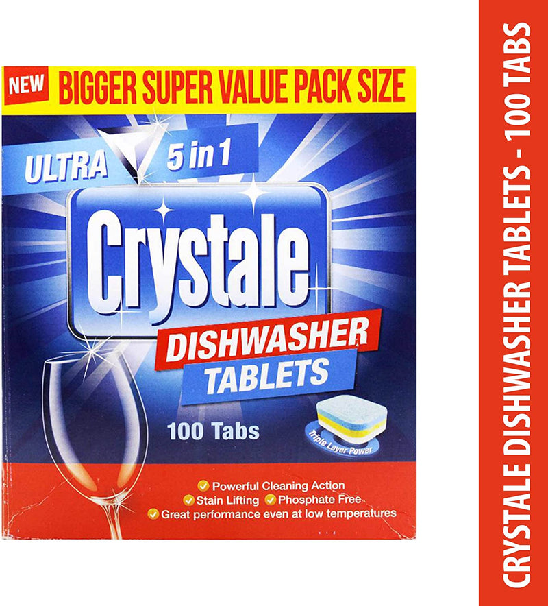 Crystale Ultra 5in1 Dishwasher Tablets 100's - ONE CLICK SUPPLIES