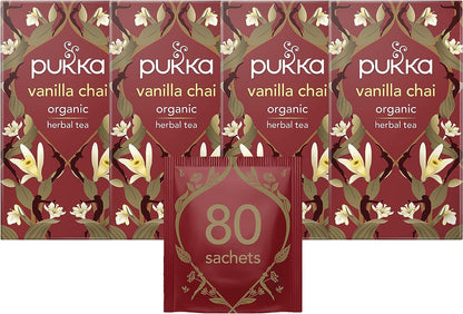 Pukka Tea Vanilla Chai Individually Wrapped Enveloped Tea 20's