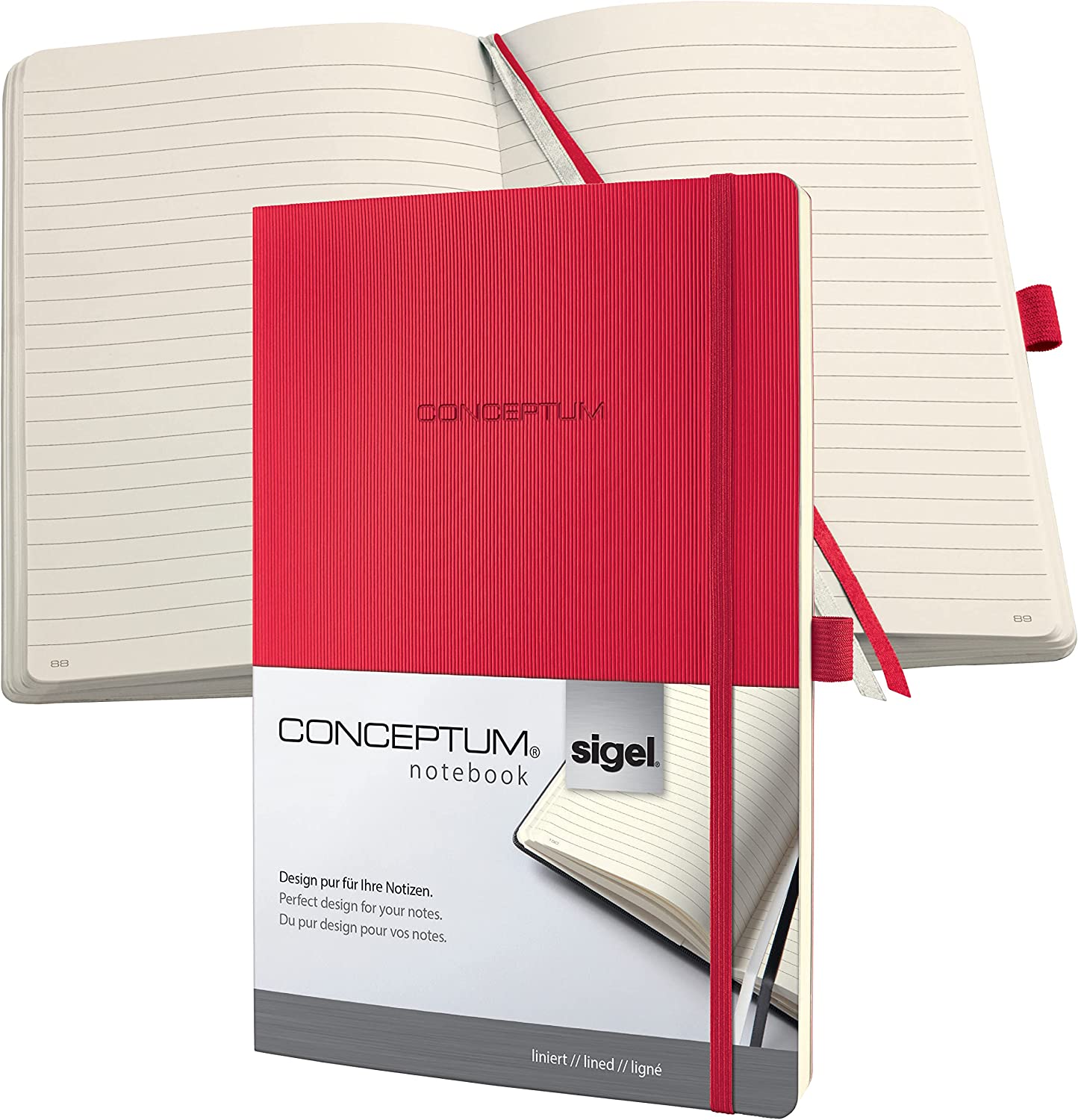 Sigel CONCEPTUM Red Softcover Lined A4 Notebook