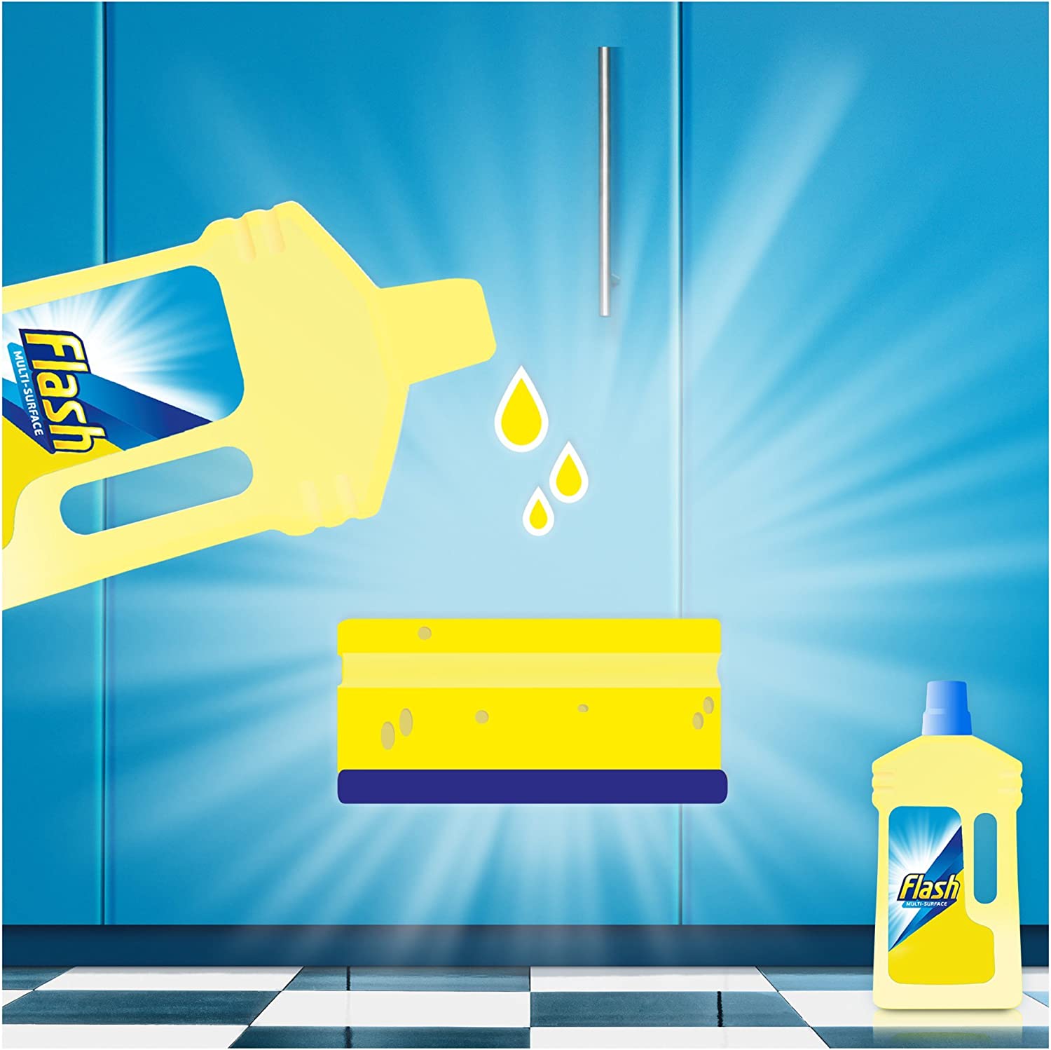 Flash Clean & Shine All Purpose Cleaner Lemon 1 Litre - ONE CLICK SUPPLIES