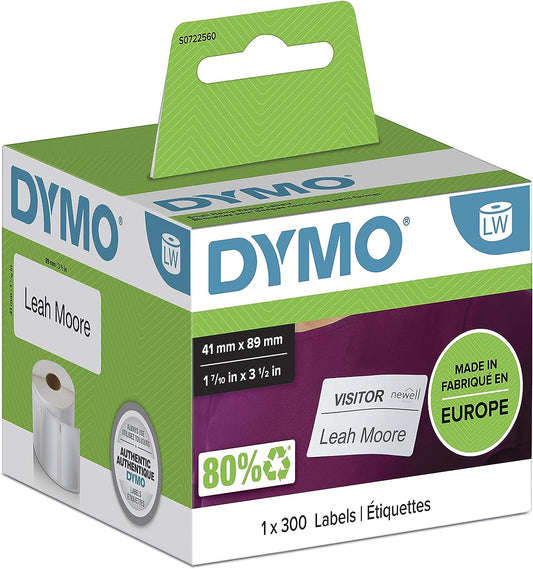 Dymo 11356 Name Badge Labels 89mm x 41mm (Pack of 300) S0722560