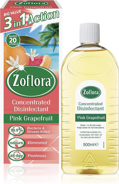 Zoflora Concentrated Disinfectant Pink Grapefruit 500ml