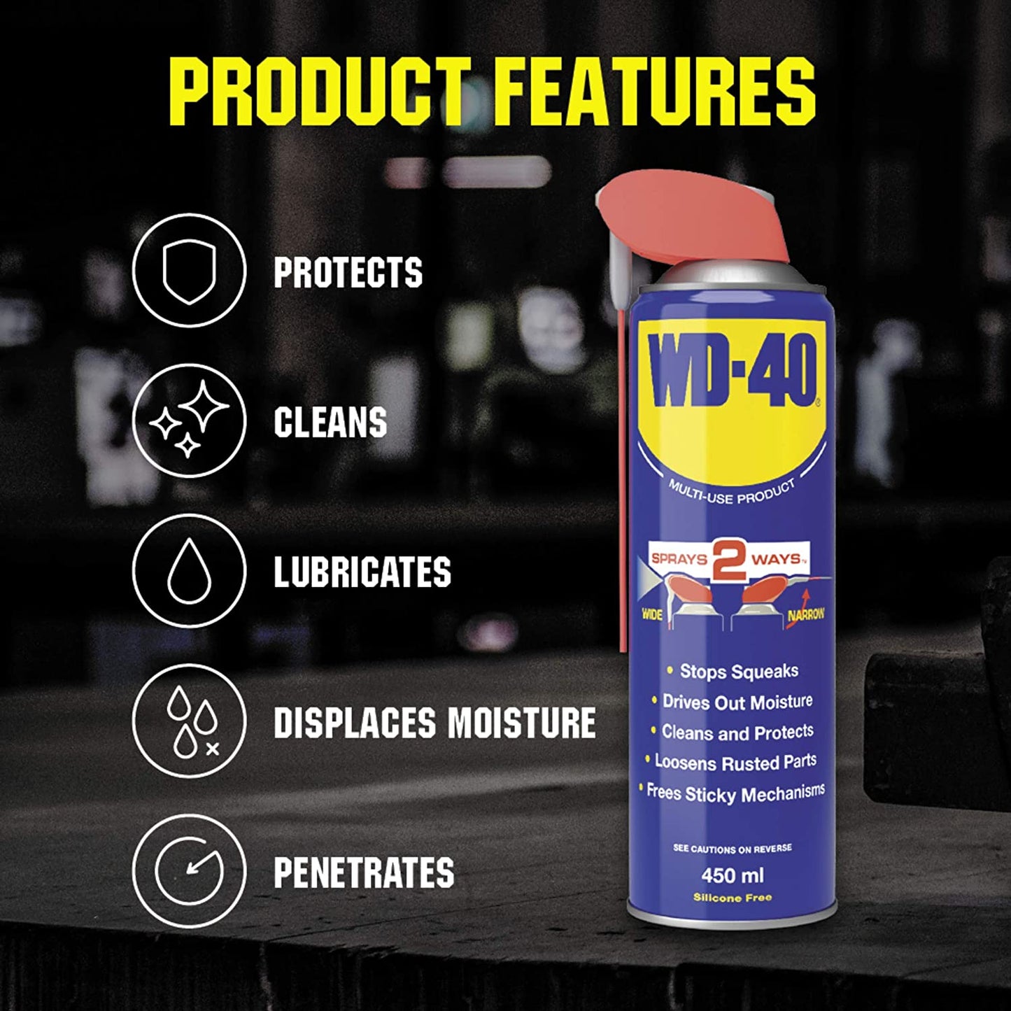 WD-40 Multi-Use Product Smart Straw 450ml - ONE CLICK SUPPLIES