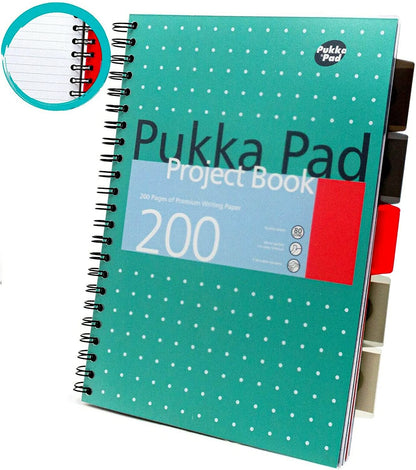 Pukka Pads Metallic Green A4 Project Book Code 8521-MET {3-Pack} - ONE CLICK SUPPLIES