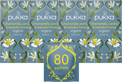 Pukka Tea Chamomile, Vanilla & Manuka Honey Individually Wrapped Enveloped Tea 20's