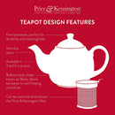 Price & Kensington Black Gloss 6 Cup / 39oz Large Teapot - ONE CLICK SUPPLIES