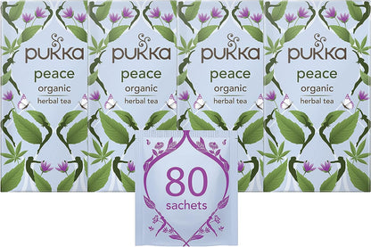 Pukka Tea Peace Individually Wrapped Organic Enveloped Tea 20's