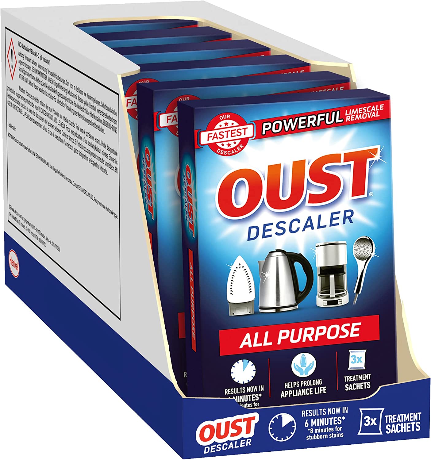 Oust - All Purpose Descaler 3 x 25ml Sachets - ONE CLICK SUPPLIES