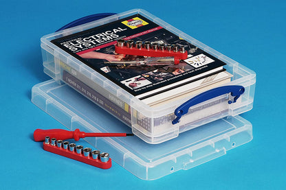 Really Useful Clear Plastic Storage Box 4L - ONE CLICK SUPPLIES