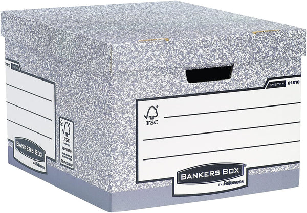 Bankers Box Storage Box Large Grey (Pack of 10) 01810-FFLP