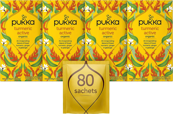 Pukka Tea Turmeric Active Organic  Individually Wrapped Enveloped Tea 20's