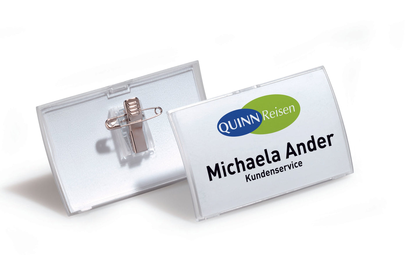 Durable Name Badge with Combi-Clip 40x75mm (Pack 25) 821119 - ONE CLICK SUPPLIES