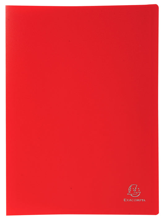 Exacompta A4 Display Book Soft Eco Polypropylene 20 Pocket Red - 8525E - ONE CLICK SUPPLIES