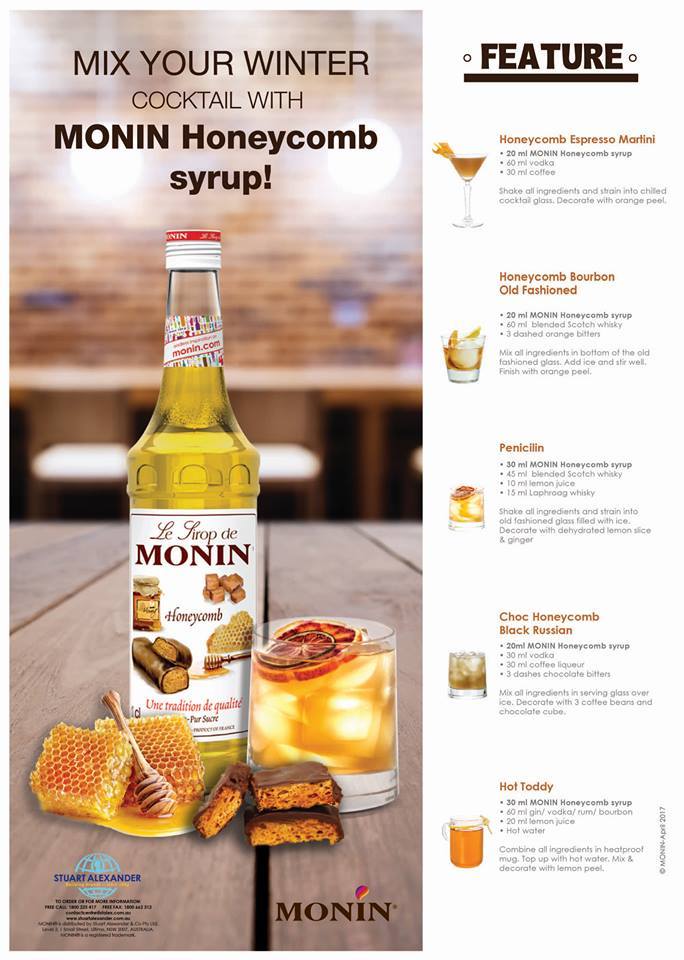 Monin Honeycomb Coffee Syrup 1 Litre