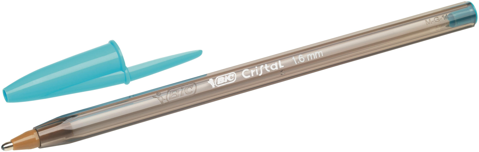 Bic Cristal FUN Turquiose 1.6mm Ballpoint Pen (Pack 20) 929074 - ONE CLICK SUPPLIES