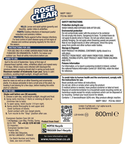 ROSECLEAR 3 in 1 Ready to Use Plant Protection, 800 ml