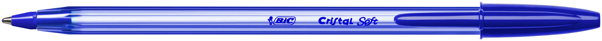 Bic Cristal Soft Ballpoint Pen 1.2mm Tip 0.35mm Line Blue (Pack 50) - 951434 - ONE CLICK SUPPLIES