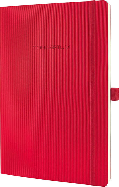 Sigel CONCEPTUM Red Softcover Lined A4 Notebook