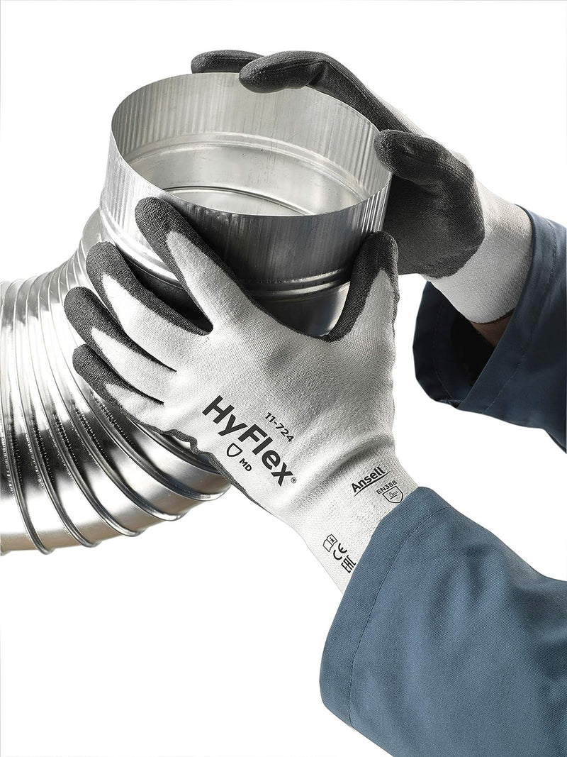 Ansell Hyflex 11-724 White/Grey Gloves (Pair)