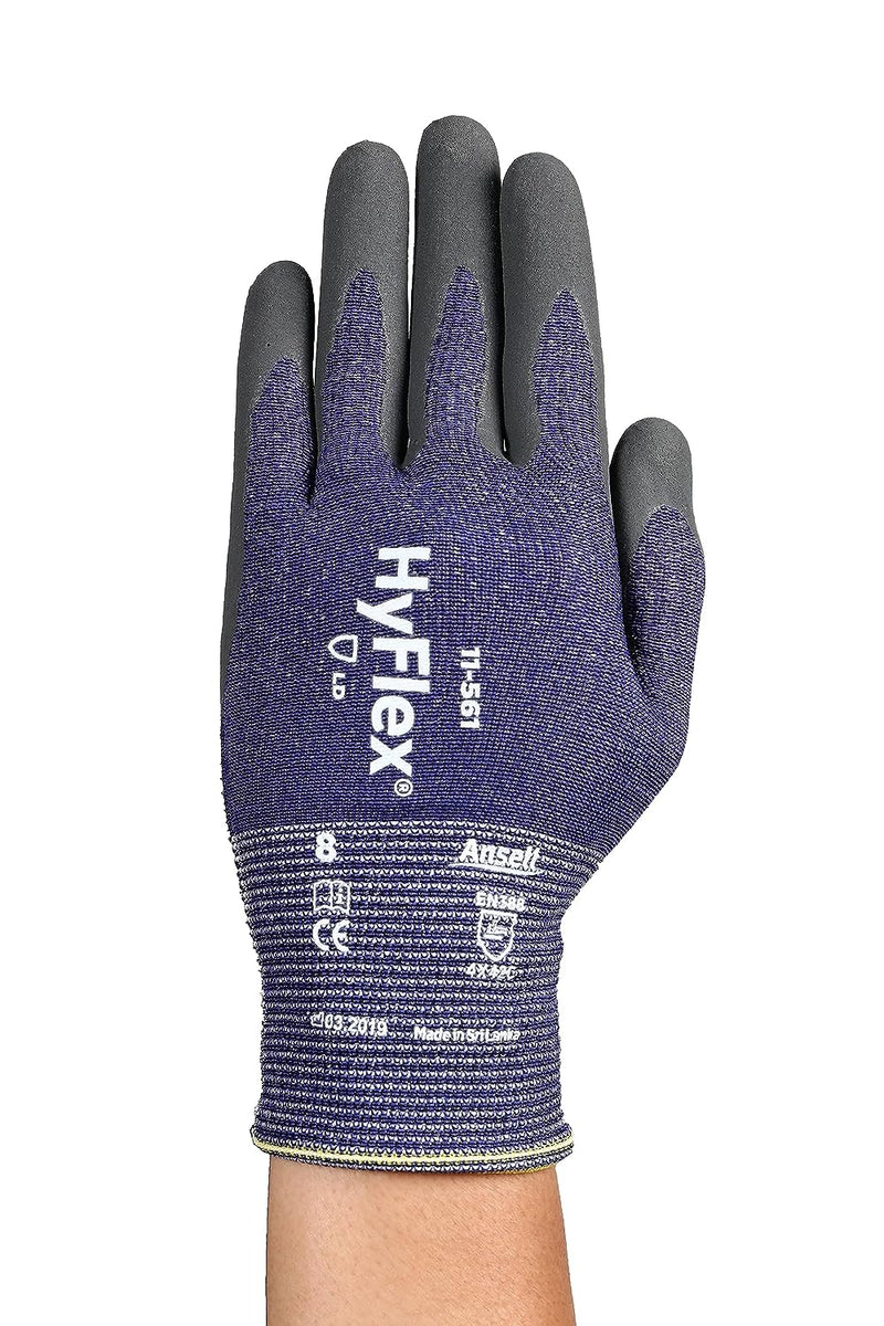 Ansell HyFlex 11-561 Cut Resistant Work Gloves Size S-XXL {12 Pair}