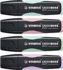 Stabilo Green Boss Pastel Highlighter Assorted (Pack of 4) 6070/4-2