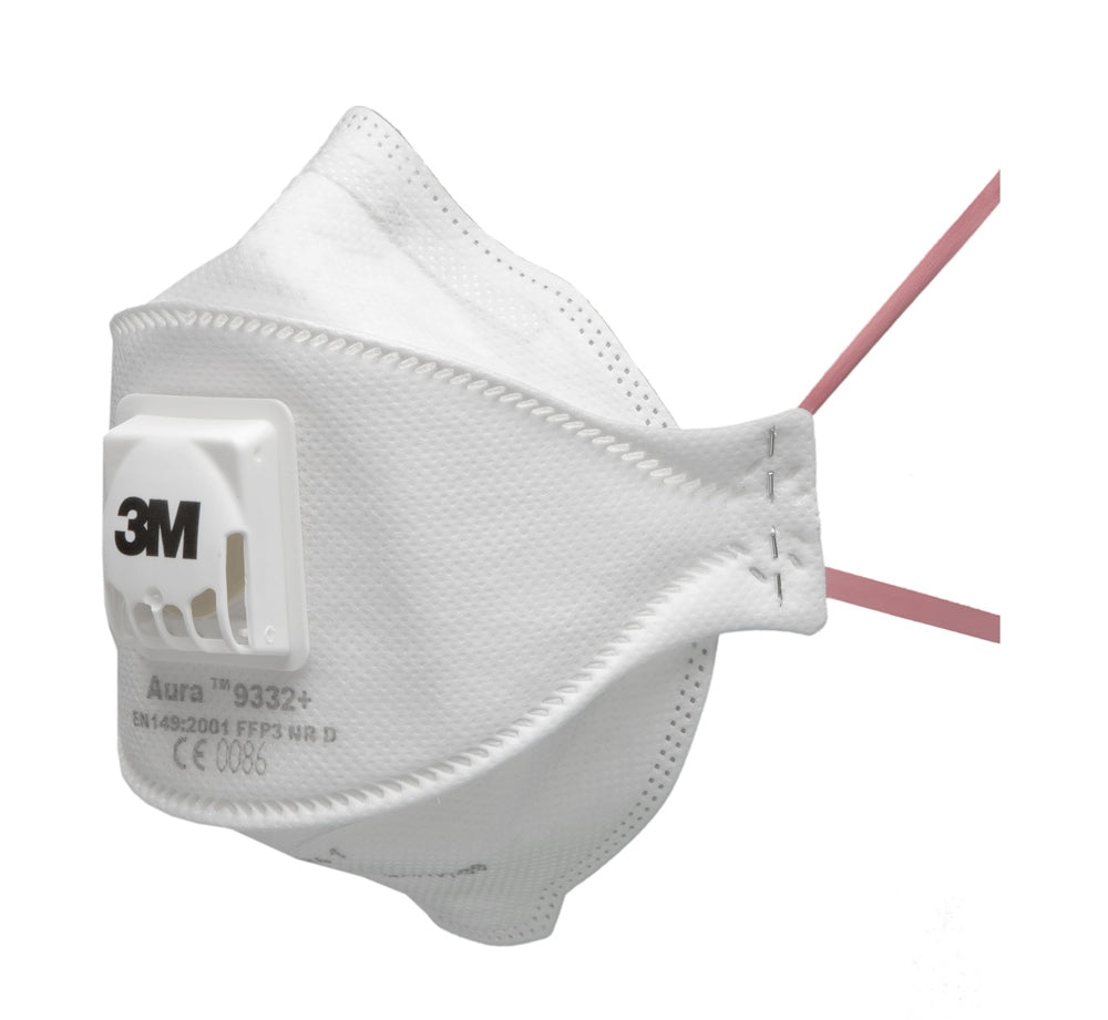 3M Aura Flat Fold Respirator Mask (9332+) - ONE CLICK SUPPLIES