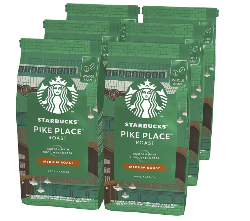 Starbucks Medium Pike Place Roast Coffee Beans, 100% Arabica, 200g - ONE CLICK SUPPLIES