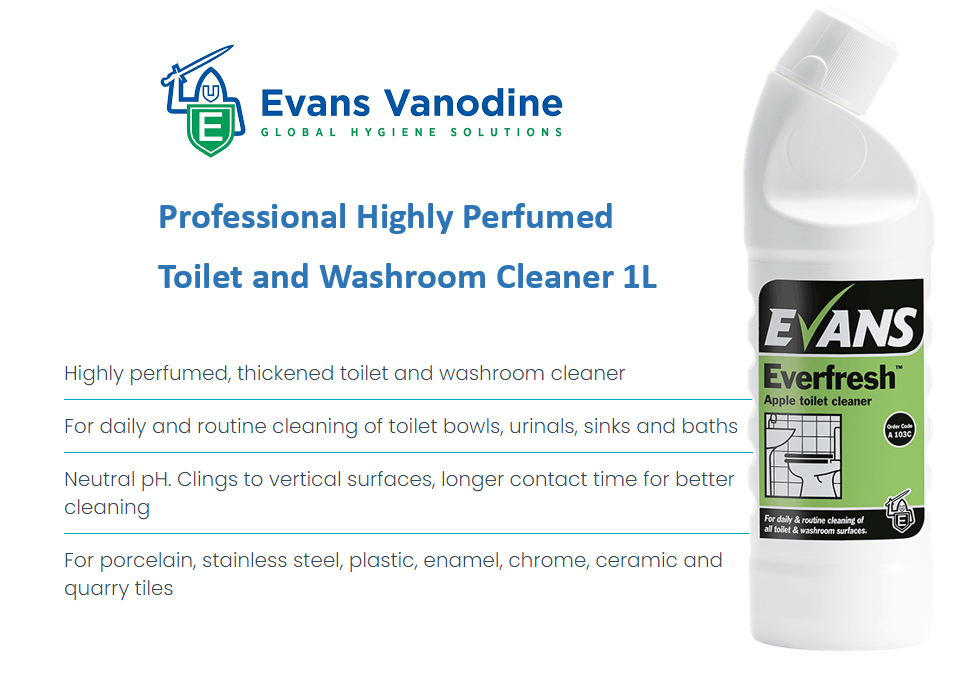 Evans Vanodine Everfresh Apple Toilet Cleaner 1 Litre