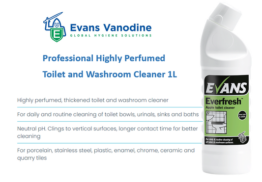 Evans Vanodine Everfresh Apple Toilet Cleaner 1 Litre