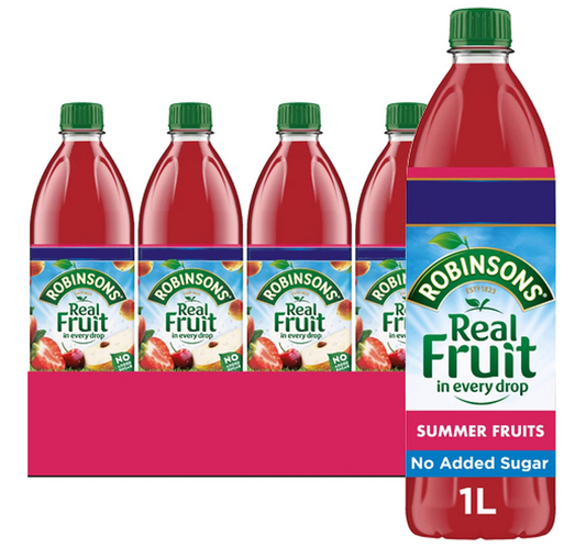 Robinsons No Added Sugar Summer Fruits Squash 1 Litre 206937 - ONE CLICK SUPPLIES