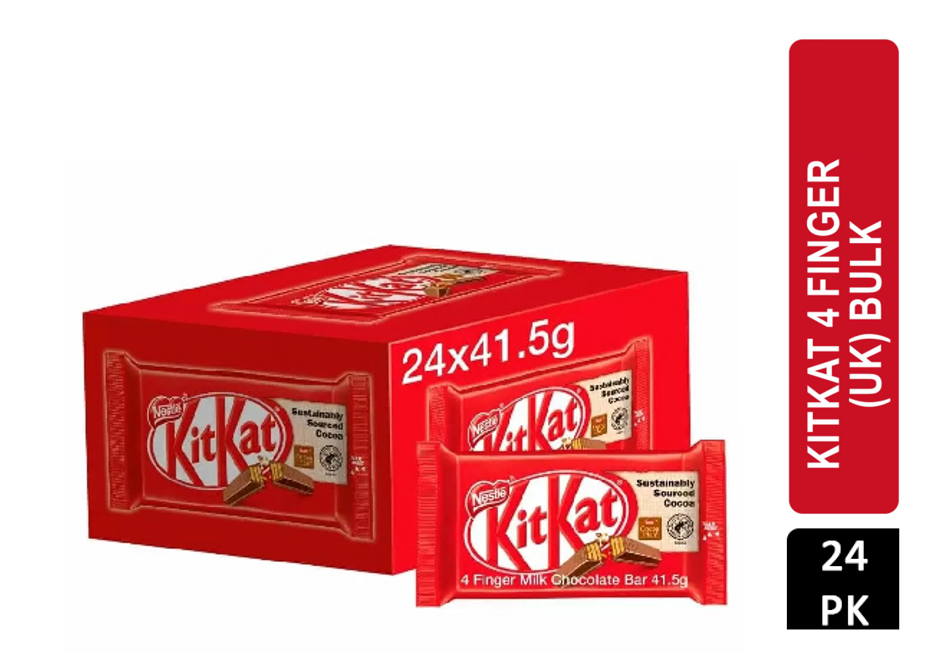 Nestle KitKat Four Finger Milk Chocolate (24 Pack) 12351222 - ONE CLICK SUPPLIES