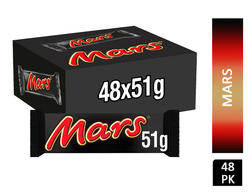 Mars Bars 51g, Pack of 48 - 100513 - ONE CLICK SUPPLIES