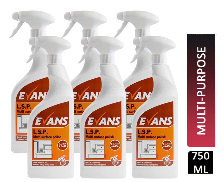 Evans L.S.P. Perfumed Furniture Polish and Window Cleaner Spray Bottle 750ml - ONE CLICK SUPPLIES