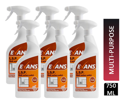 Evans L.S.P. Perfumed Furniture Polish and Window Cleaner Spray Bottle 750ml - ONE CLICK SUPPLIES