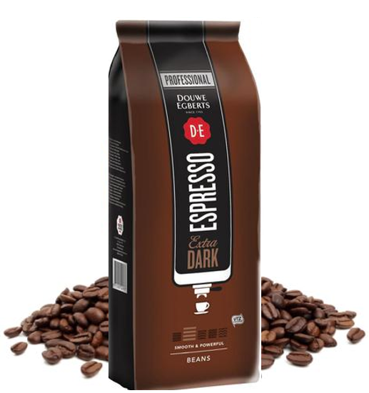 Douwe Egberts Espresso Extra Dark Roast 1kg Beans - ONE CLICK SUPPLIES