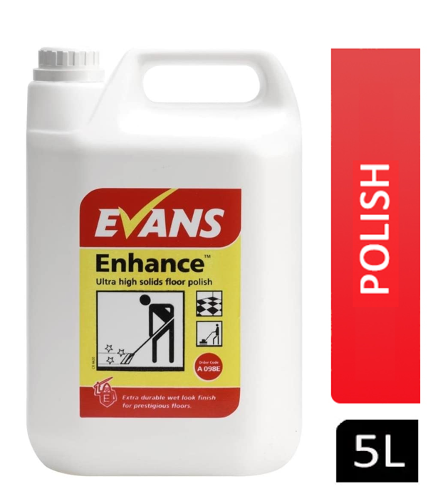 Evans Vanodine Enhance Ultra High Solids Floor Polish 5 Litre - ONE CLICK SUPPLIES