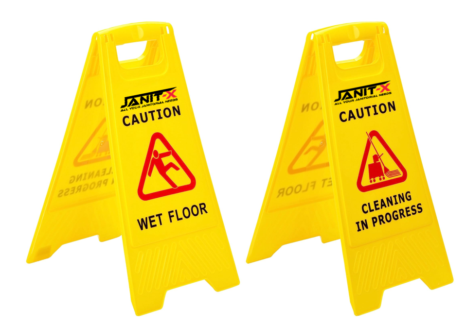 Janit-X Double Warning Large A-Frames {Wet Floor/Cleaning in Progress}