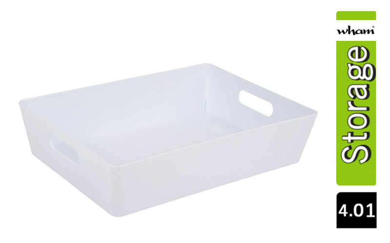 Wham White Rectangular Studio Basket 4.01 2 Litre - ONE CLICK SUPPLIES