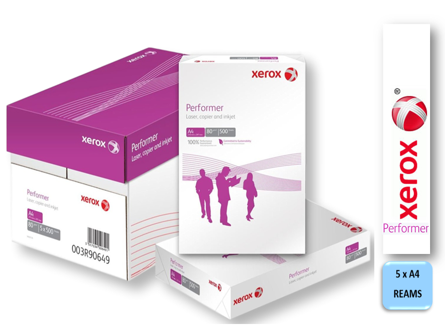 Xerox Performer Copier Paper A4 80gsm White {5 x 500 Reams} - ONE CLICK SUPPLIES