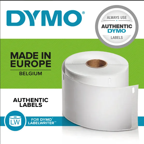 Dymo 99014 LabelWriter Labels 54 x 101mm Black on White S0722430 - ONE CLICK SUPPLIES