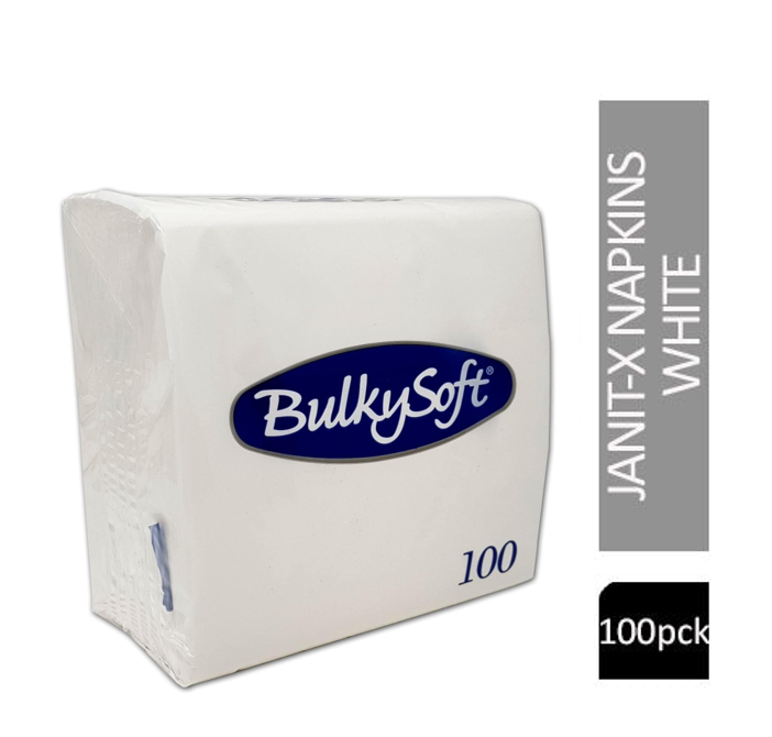 Bulky Soft Paper Lunch Napkins White 33cm x 33cm 100's