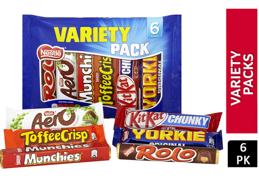 Nestle Variety Chocolate Bars Pack 6's - ONE CLICK SUPPLIES