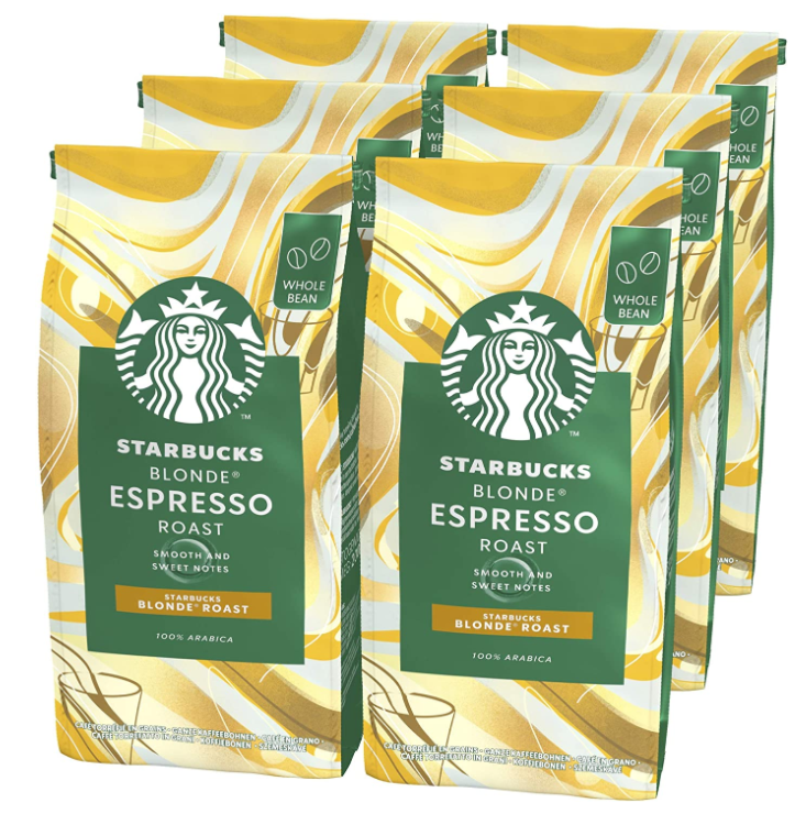 Starbucks Blonde Espresso Roast Coffee Beans, 100% Arabica, 200g - ONE CLICK SUPPLIES