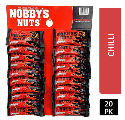 Nobby's Nuts Sweet Chilli Peanuts 20 x 40g Carded - ONE CLICK SUPPLIES