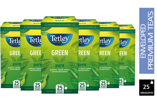 Tetley Pure Green Individually Wrapped Tea Bags  25's - ONE CLICK SUPPLIES