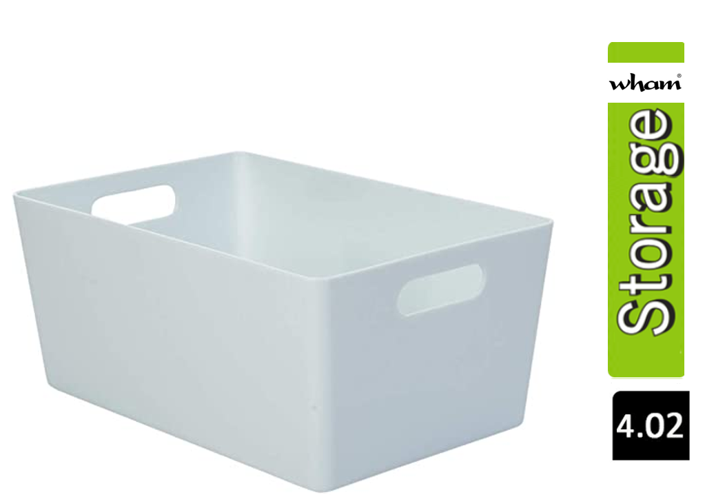 Wham White Rectangular Studio Basket 4.02 3.9 Litre - ONE CLICK SUPPLIES