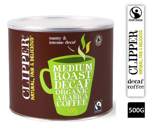 Clipper Fairtrade Arabica Organic Decaf Coffee 500g - ONE CLICK SUPPLIES