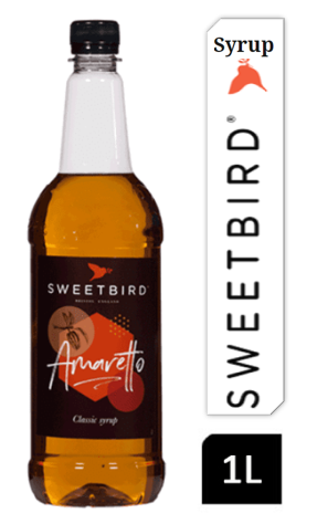 Sweetbird Amaretto Coffee Syrup 1 litre (Plastic) - ONE CLICK SUPPLIES